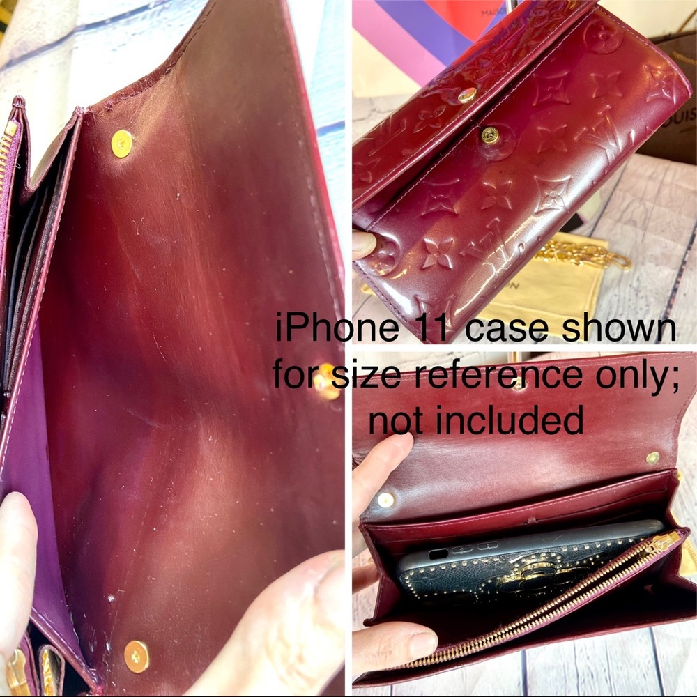 Louis Vuitton Bordeaux color vernis Sarah wallet crossbody - Picture 16 of 16